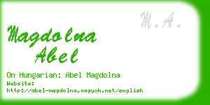 magdolna abel business card